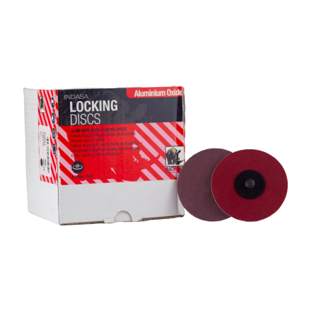 Rhyno Locking Discs Aluminium Oxide 75mm P80 - Box of 25