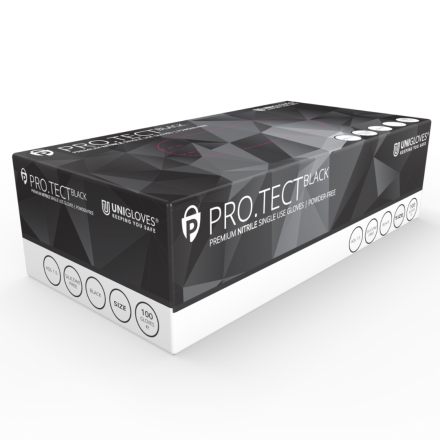 Premium Pro-Tect Black Nitrile Gloves - Extra Large