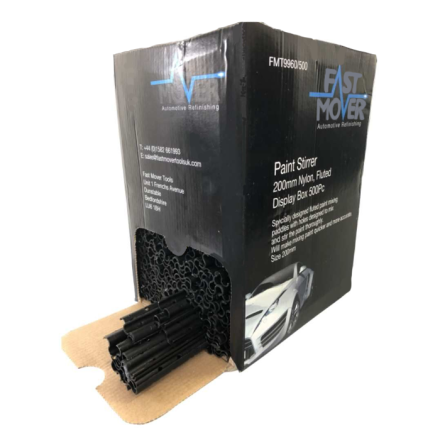 200mm Plastic Paint Stirrers, Fluted, 500pcs