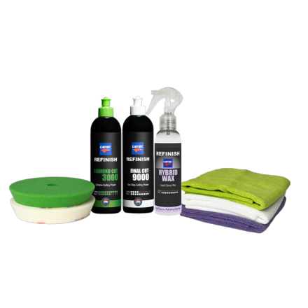 Cartec Refinish Paint Correction Kit Diamond Cut 3000/9000 and Hybrid Wax