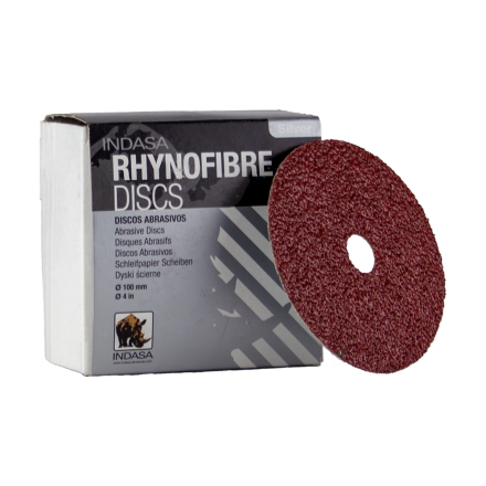 RynoFibre Silver Discs 100mm x 16 P80 (Pack of 25)