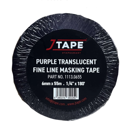 JTAPE Purple Translucent Fine Line Tape 6mm x 55m