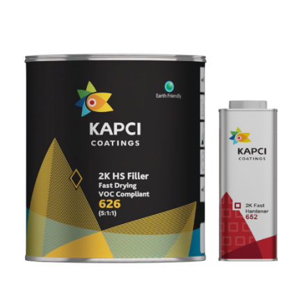 Kapci 2K HB 626 White Primer Kit with 653 Extra Fast Hardener - 3.6 Litre