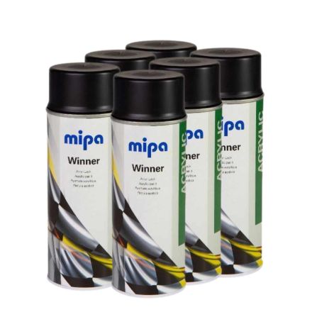 Mipa Winner Satin Black Aerosol 400ml (Box of 6)