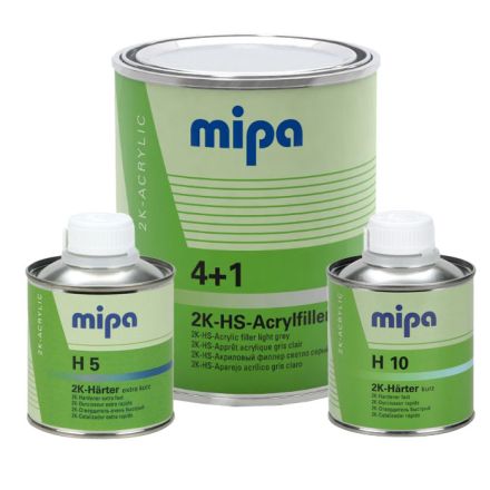 Mipa 4+1 Grey Kit inc H5/H10 Hardener - 1.25 Litre Kit