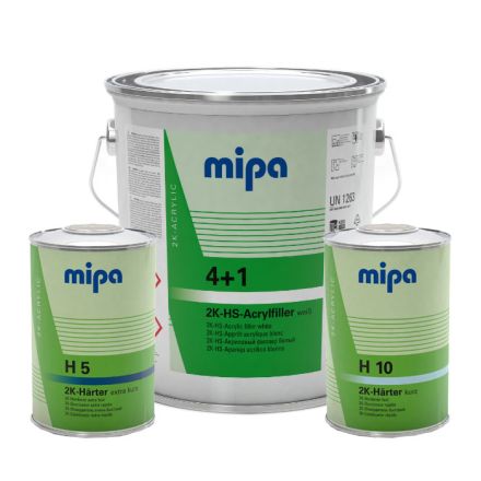 Mipa 4+1 White Kit inc H5/H10 Hardener - 5 Litre Kit
