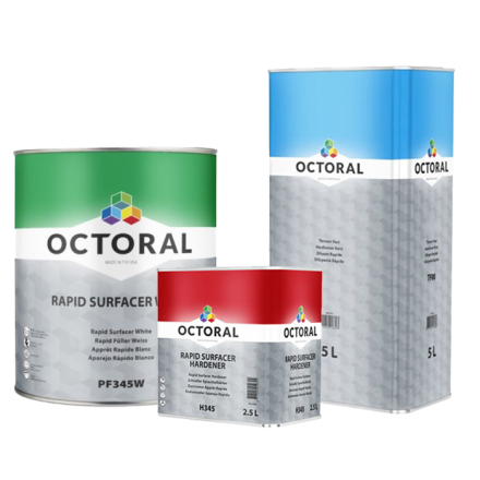 Octoral PF345 - Rapid Surfacer Air Dry Primer (White) - Full Kit