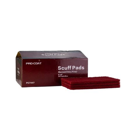 Pro-Coat Scuff Pads - 6"x9" Very Fine (Maroon) - (Box of 20)