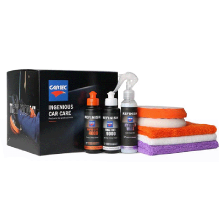 Cartec Refinish Paint Correction Kit 150ml Rapid Cut 4000/9000 and Hybrid Wax