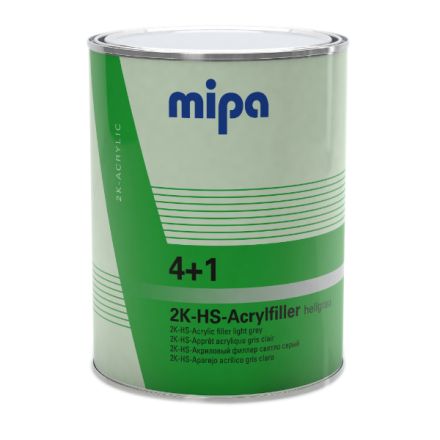 Mipa 4+1 Acryfiller 2K HS Light Grey Primer (Paddle Friendly) 4 Litre