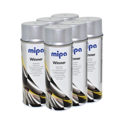 Mipa Winner Silver Wheel Spray Paint 400ml (Box of 6)