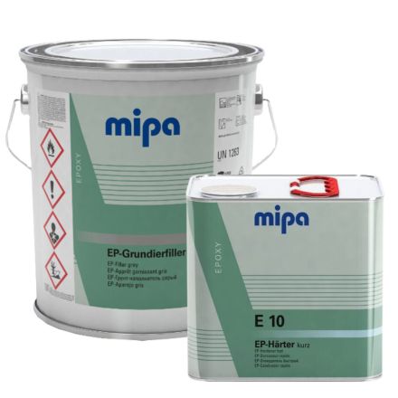 Mipa 2k EP Grey Epoxy Filler (Grundierfiller) - 7.5 Litre Kit