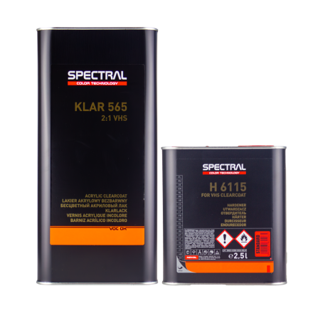 Spectral KLAR 565 2:1 VHS Clearcoat - 7.5 Litre Kit with H6115 Hardener