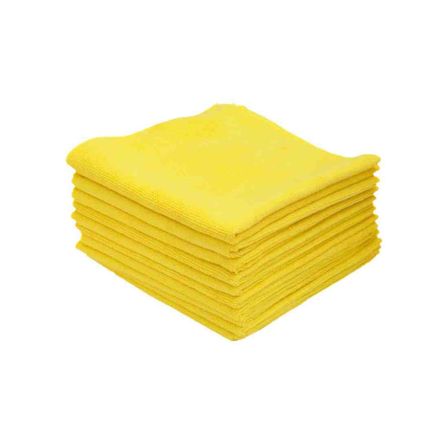 Yellow Microfibre Cloths - Pack of 10
