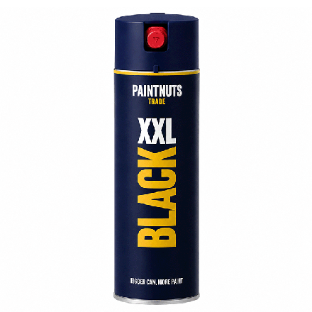 PaintNuts Trade XXL Aerosol Spray Paint Black 600ml – Choice Of Finish

