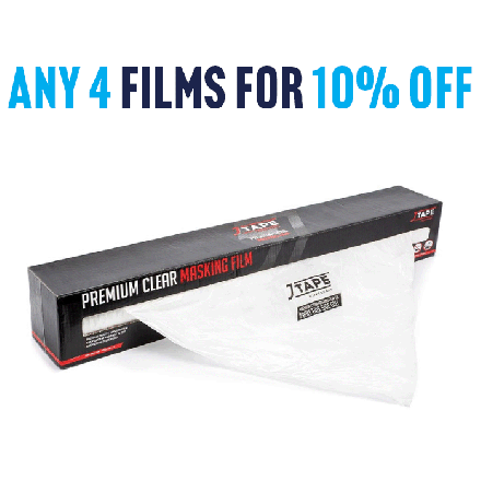 JTAPE Premium Clear Masking Film 4m x 150m